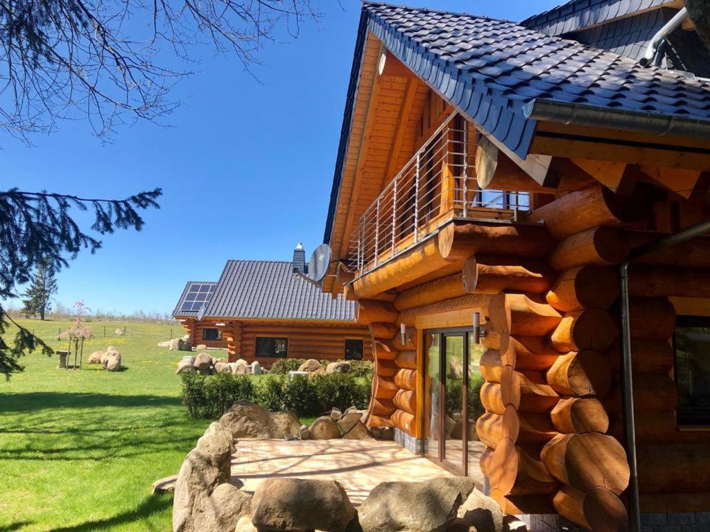 Naturstammhaus Und Appartements Zum Brockenbaecker Tanne Exterior foto