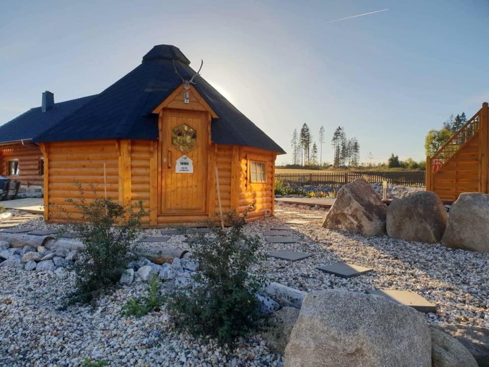 Naturstammhaus Und Appartements Zum Brockenbaecker Tanne Exterior foto